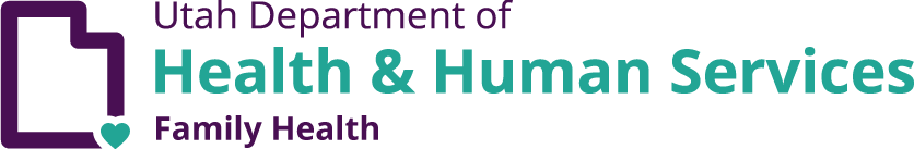 Utah Department of Health & Human Services Family Health logo with Utah state outline